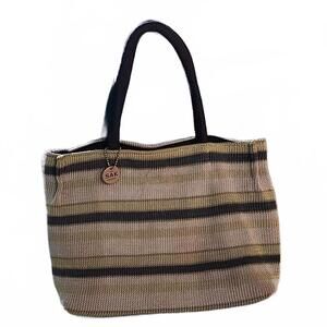 The Sak Knit Satchel green/blue. Medium size. EUC